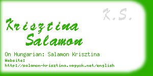 krisztina salamon business card